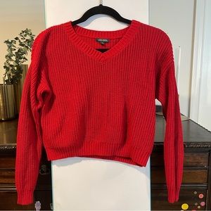 Wild Fable xs cropped v neck sweater
